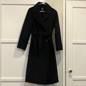 GAP Elegant Black Belted Coat